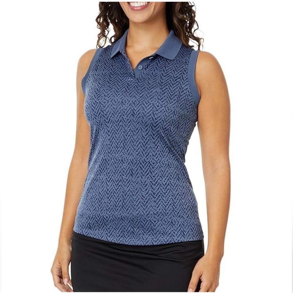 Adidas Ultimate365 Jacquard Sleeveless Polo